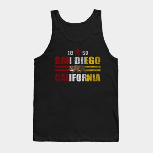 Retro San Diego California 1950 Flag Tank Top